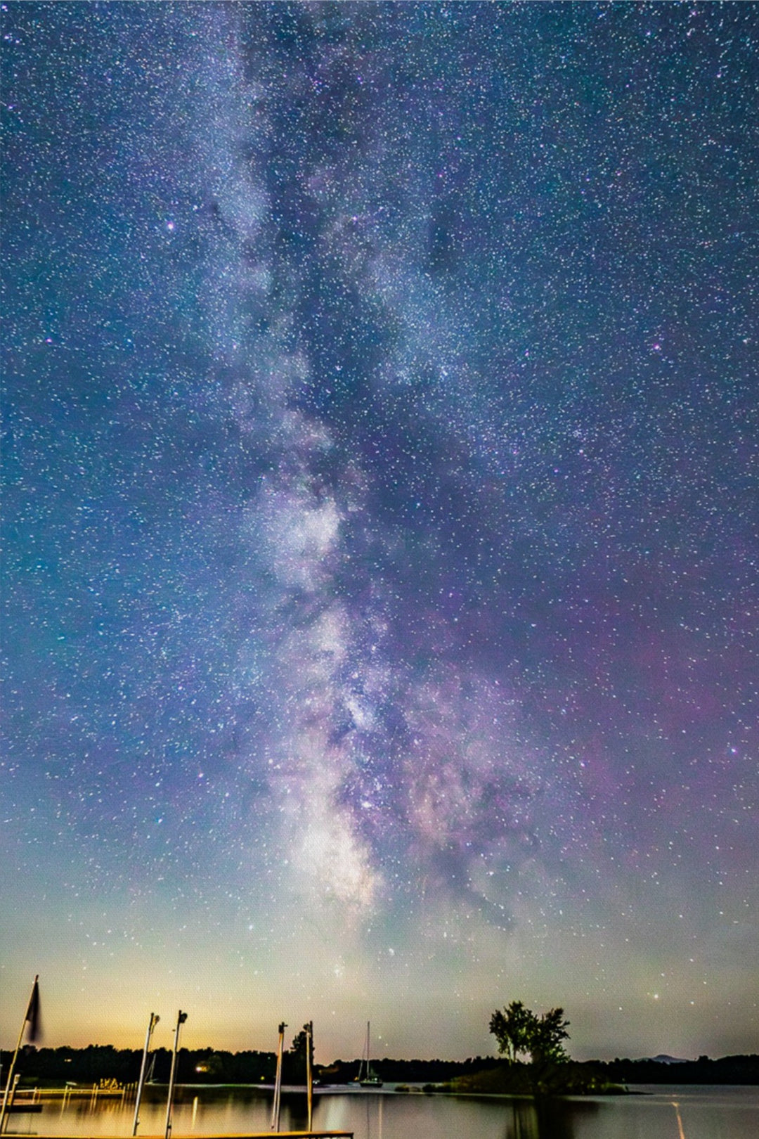 Milky Way over Lake Champlain