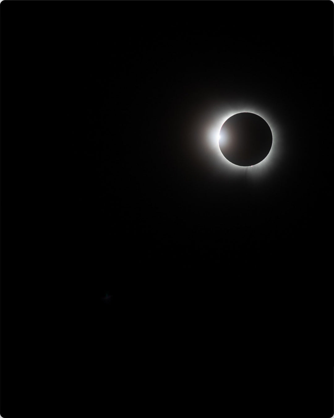 Solar Eclipse Left Flare