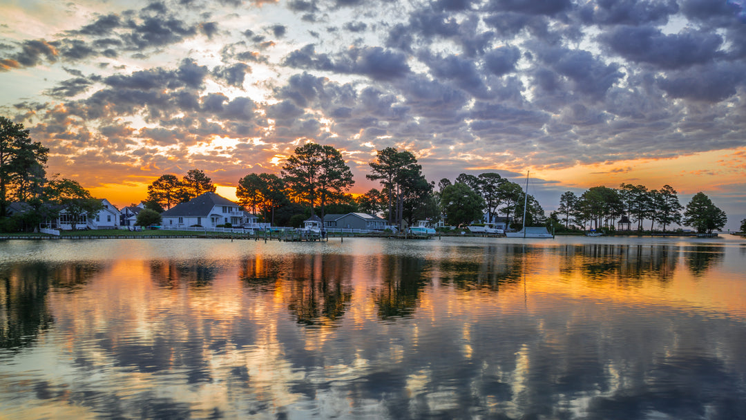 Sunset at Ingram Bay Marina, Virginia